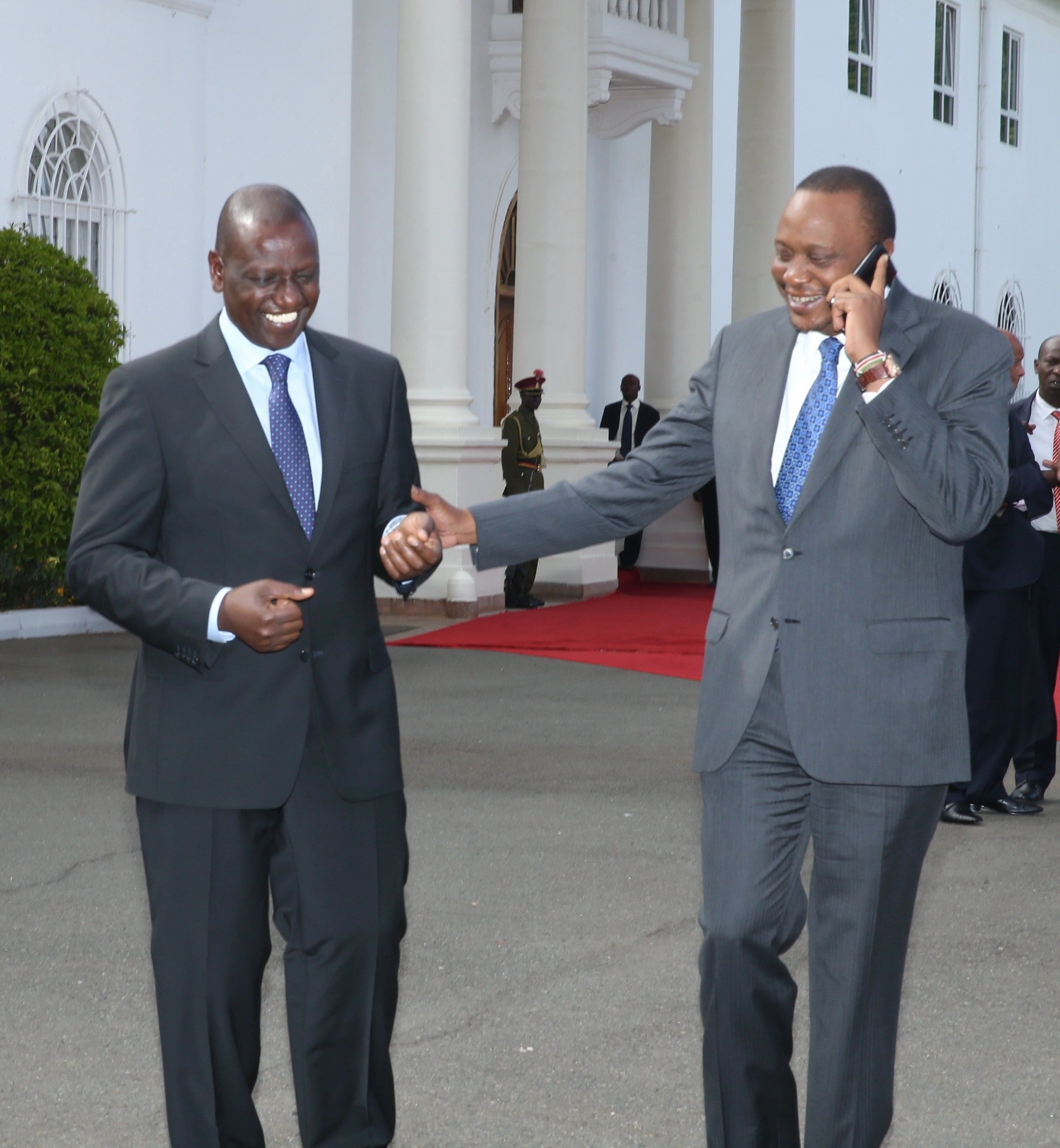 President Uhuru Kenyatta with Deputy President William Ruto at State House Nairobi_12.5.2014.