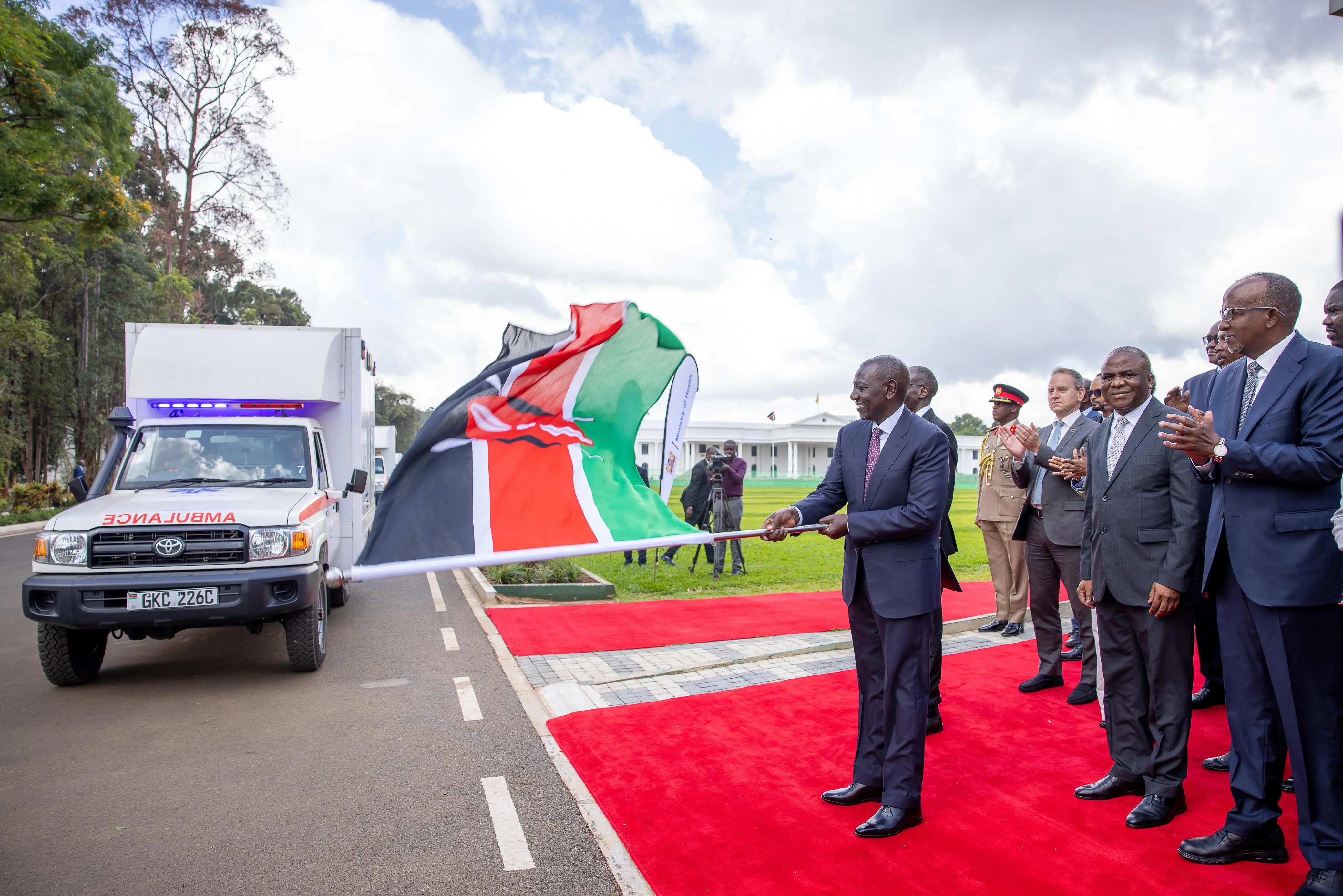 Universal Health Coverage_PRESIDENT WILLIAM RUTO PRESIDES OVER THE HANDOVER OF AMBULANCES AND ESSENTIAL MEDICAL SUPPLIES FROM THE WHO AT STATE HOUSE NAIROBI_19.11.2025.