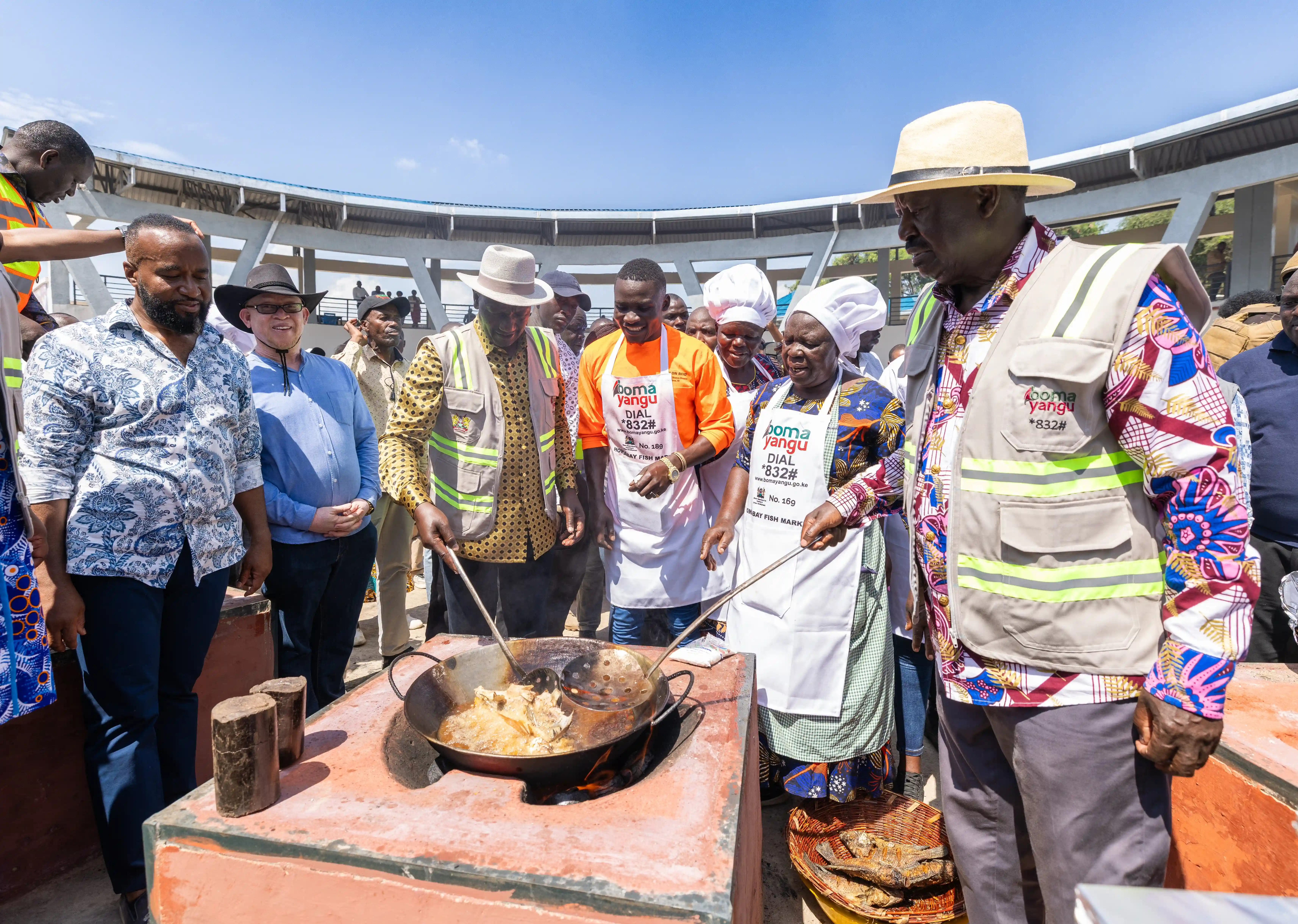President William Ruto and ODM leader Raila Odinga at Homa Bay fish market commissioning_30.5.2025