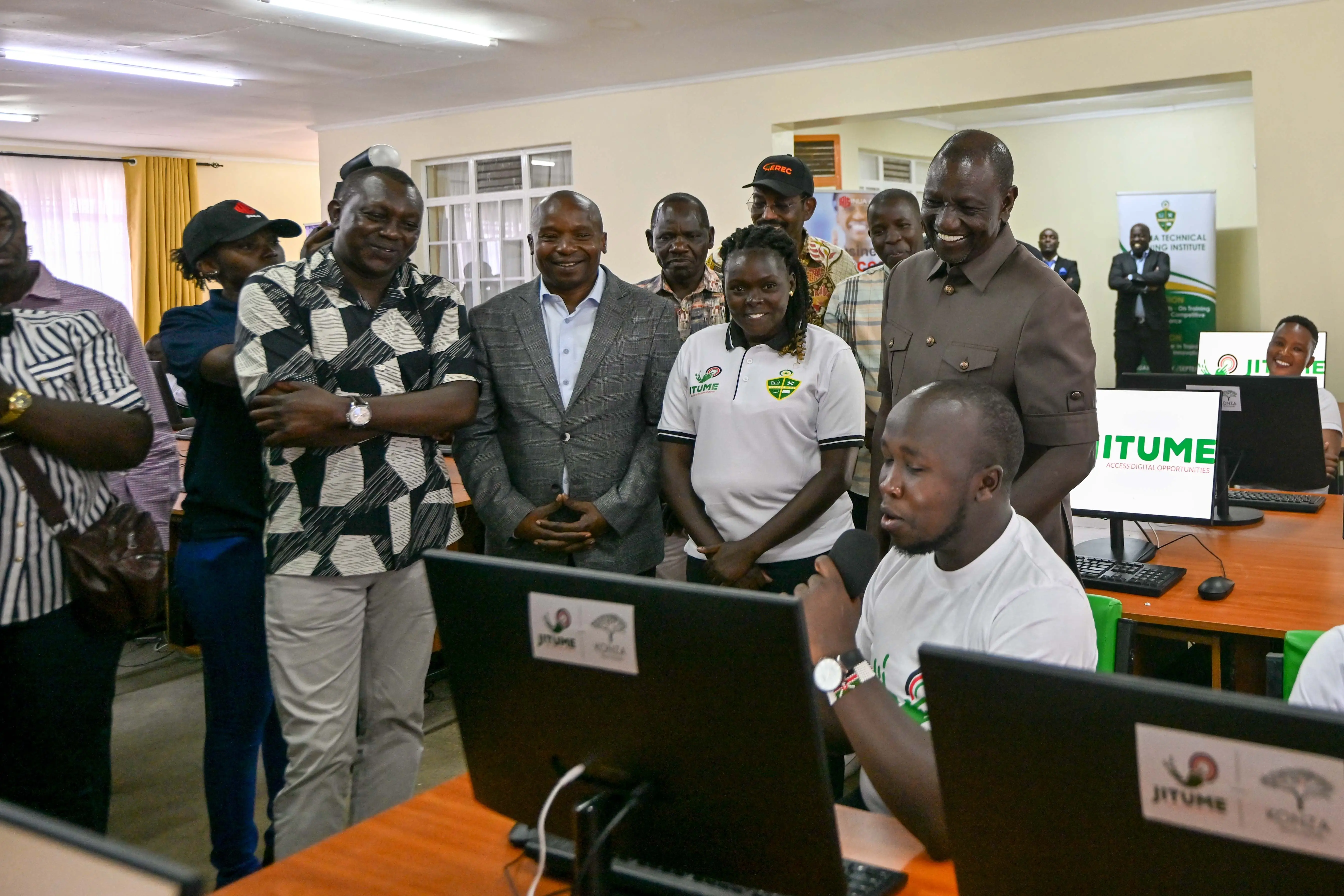 President William Ruto commissioning Jitume ICT Laboratory at Ngeria TTI in Kapseret Uasin Gishu County_10.1.2025