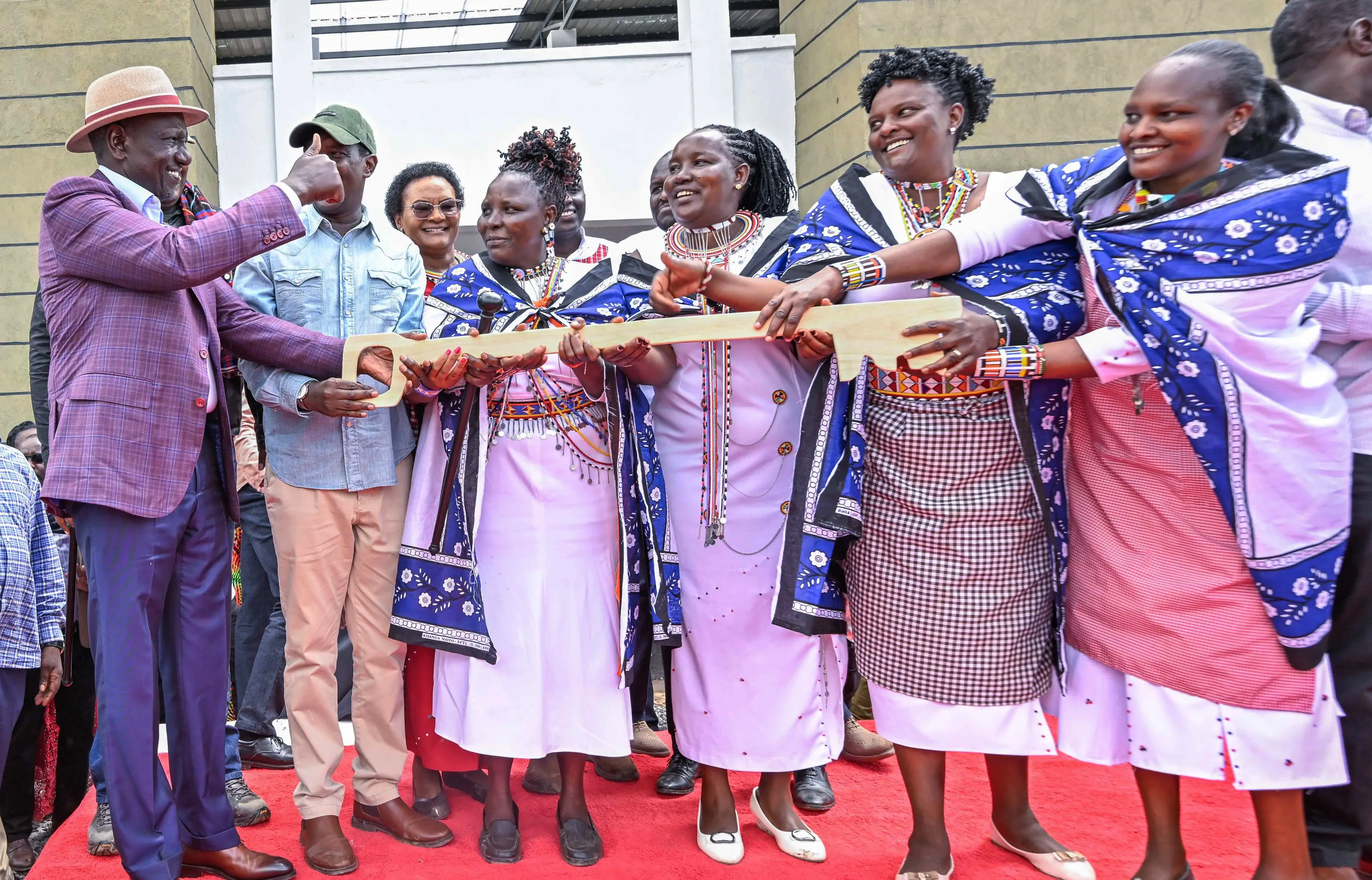 President William Ruto officially handing over the Ntulele ESP Market to traders in Narok County_6.5.2025