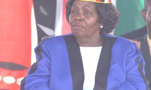 First Lady Mama Lucy Kibaki wears Ushanga from the Turkana community