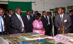 President Mwai Kibaki and Mama Lucy Kibaki at an event