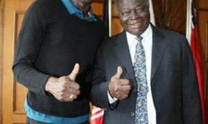 Usain Bolt world 100m champion visits Mwai Kibaki